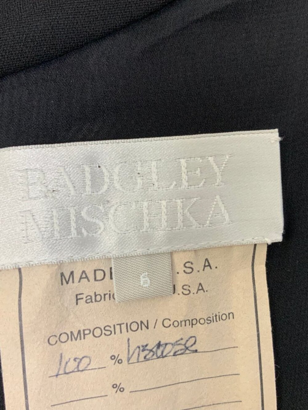 Vintage Badgley Mischka Black Tiered Ruffle Cocktail Party Dress Size 6 - Picture 6 of 16
